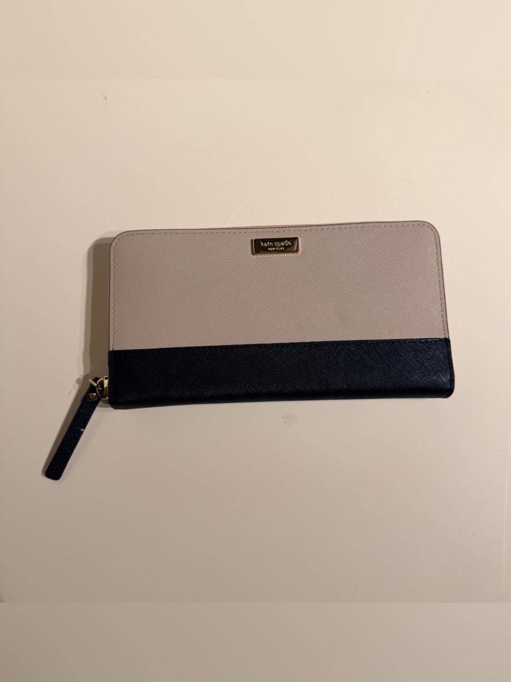 kate spade color block zip wallet
